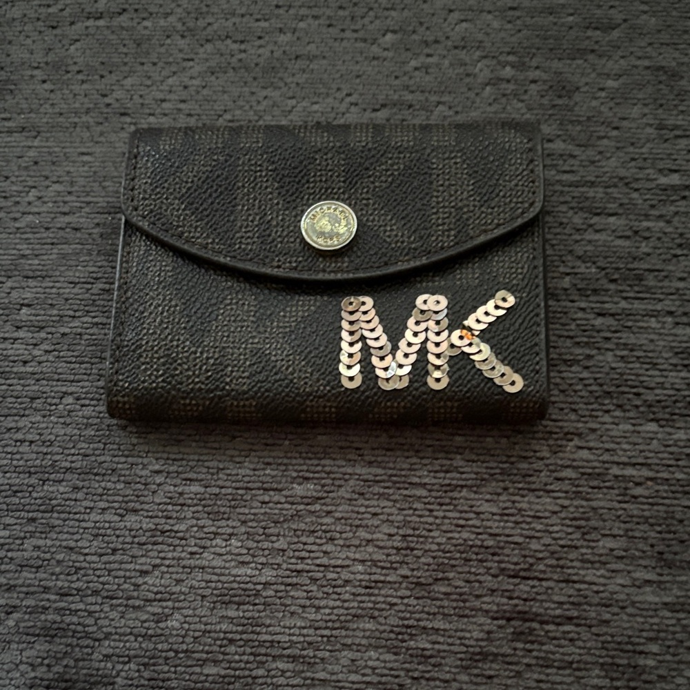 Michael Kors Black Wallet with Sequin MK